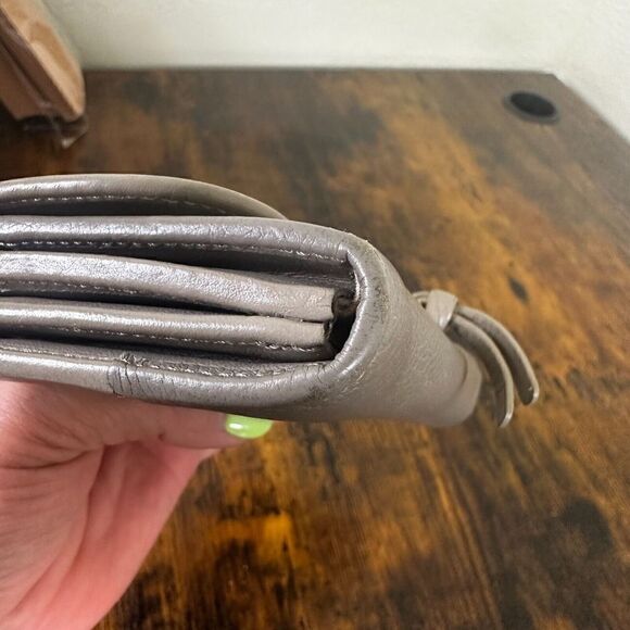 Chloe Indy Long Wallet With Flap Gray Leather‎ - Picture 7 of 16